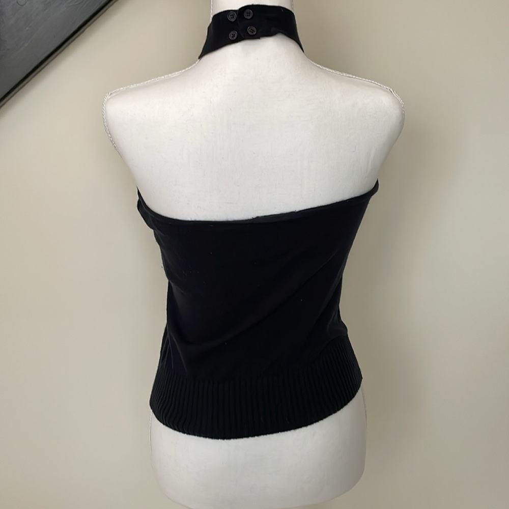New York & Co. Black Hardware Detail Sweater Halter. Small - Picture 5 of 7